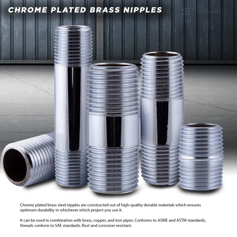 Supply Giant OQDI5682 3/4 Inch x 6 Inch Pipe Nipple,