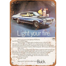 RetroRust 7 x 10 METAL SIGN - 1970 Buick GS 455 Stage I - Vintage Rusty Look
