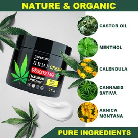 ENVISHA 2 Pack Hemp Cream by Ceessting - For Men and Women - Hydrating and Moisturizing for Skin - 4 oz