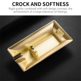 CIGARLOONG Cigar Ashtray, Single Slot Metal Cigar Holder,Vintage Ashtray for Cigar Lovers