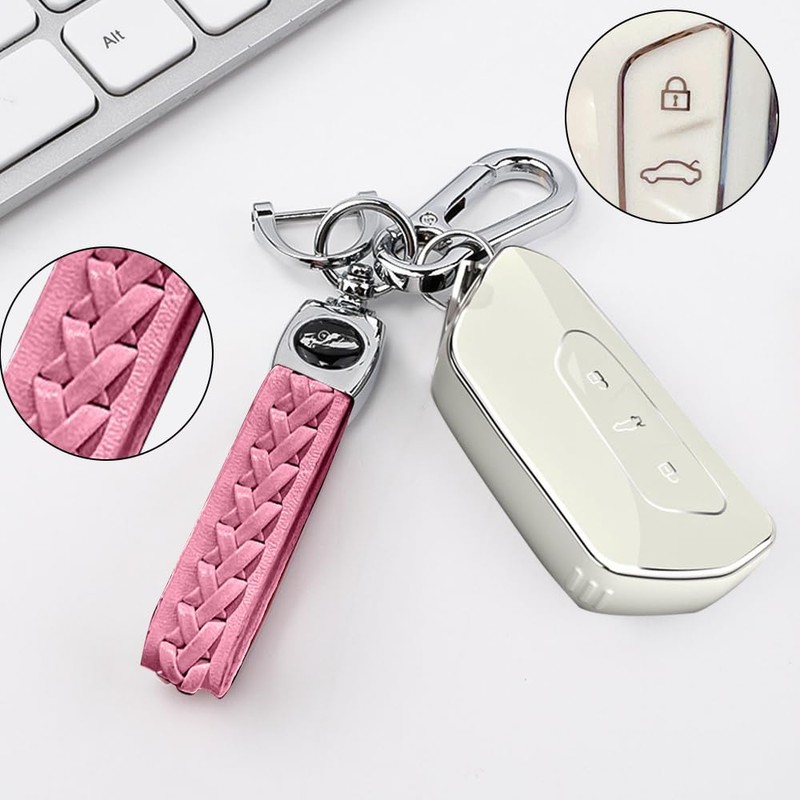 XFSRG Dermatoglyph Key Case Suitable for Volkswagen Three Button Car