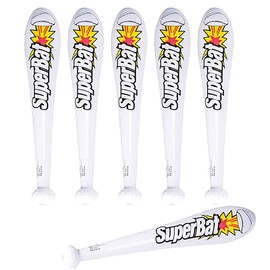 The Dreidel Company Large Baseball Bat Inflate, Perfect for Kids, Bag Fillers, Classroom Prizes, Event Decorations, Ideal Party Favors, 24" Tall (12-Pack)