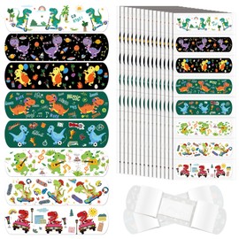 Kids Adhesive Bandage Bulk Kids Bandages Cartoon Waterproof Bandage Cute Dinosaur Bandage PE Bandages Flexible Fabric for Children Travel Cuts Scrapes Wounds, 8 Styles (200)