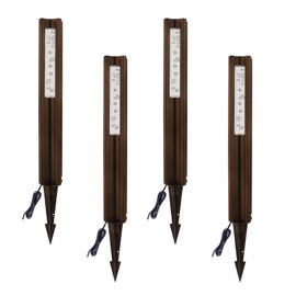 EZlumify LED Low Voltage Pathway Lights Wired, 3W 12V Low Voltage Landscape Lighting for Outdoor Path Walkway Driveway, Aluminum, IP65 Waterproof, ETL (Crystal Bronze, 4)