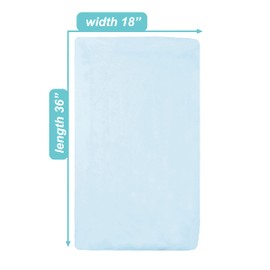 American Baby Company Heavenly Soft Chenille cuna Hoja, Azul, 24" X 38" X 5"