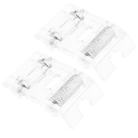 ECSiNG 2PCS Snap On Roller Presser Foot Compatible with Brother Compatible with Singer Leather Roller Feet for Household Low-Shank Sewing Machines with Screw-in Systems