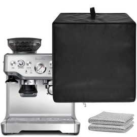 Coffee Machine Cover, Waterproof & Dustproof, Compatible with Breville BES870XL, BES880BSS, BES876BSS, Black, Nylon