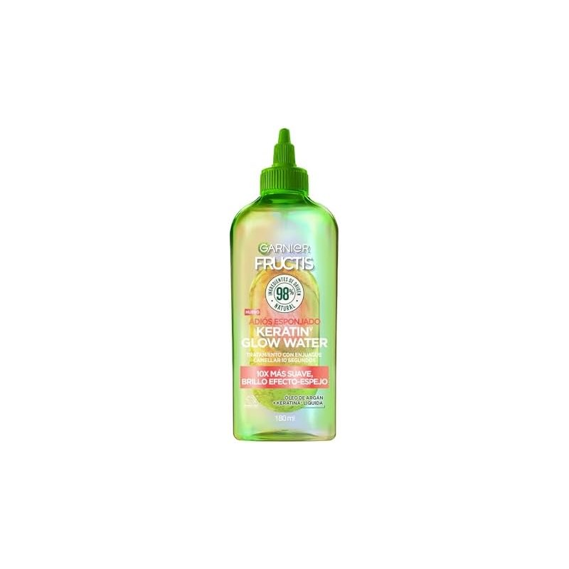 Garnier Fructis Adiós Esponjado Tratamiento Keratin Glow Water Antifrizz, 180ml