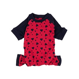 Leveret Matching Dog Pajamas Christmas Pjs 100% Cotton Navy Hearts Size X-Large