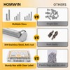 Homwin 255Pcs Stainless Steel Bolts and Nuts Kit, 1/4-20, 5/16-18,