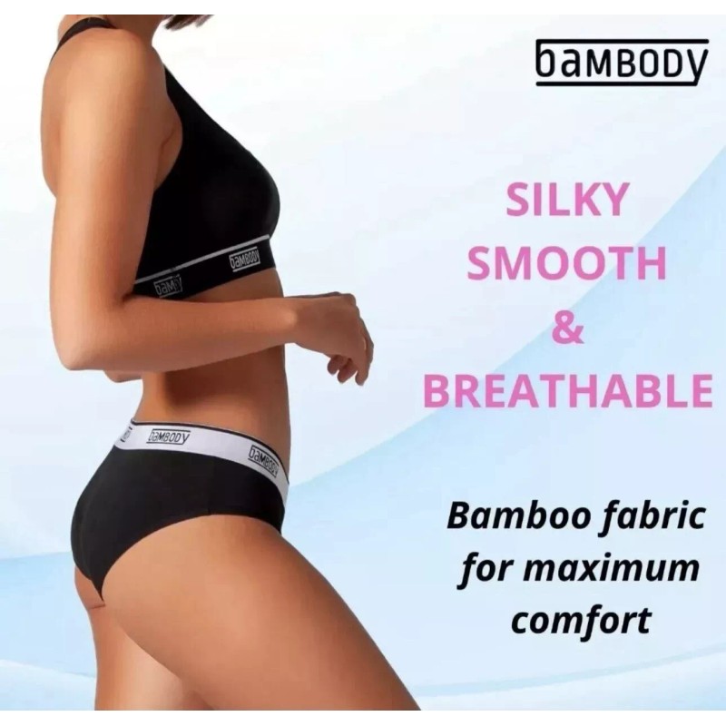 Bambody period Hipster Underwear 3 Pack Brand New Size 5