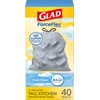 Glad ForceFlex Tall Kitchen Trash Bags, 13 Gallon, Gain Fresh