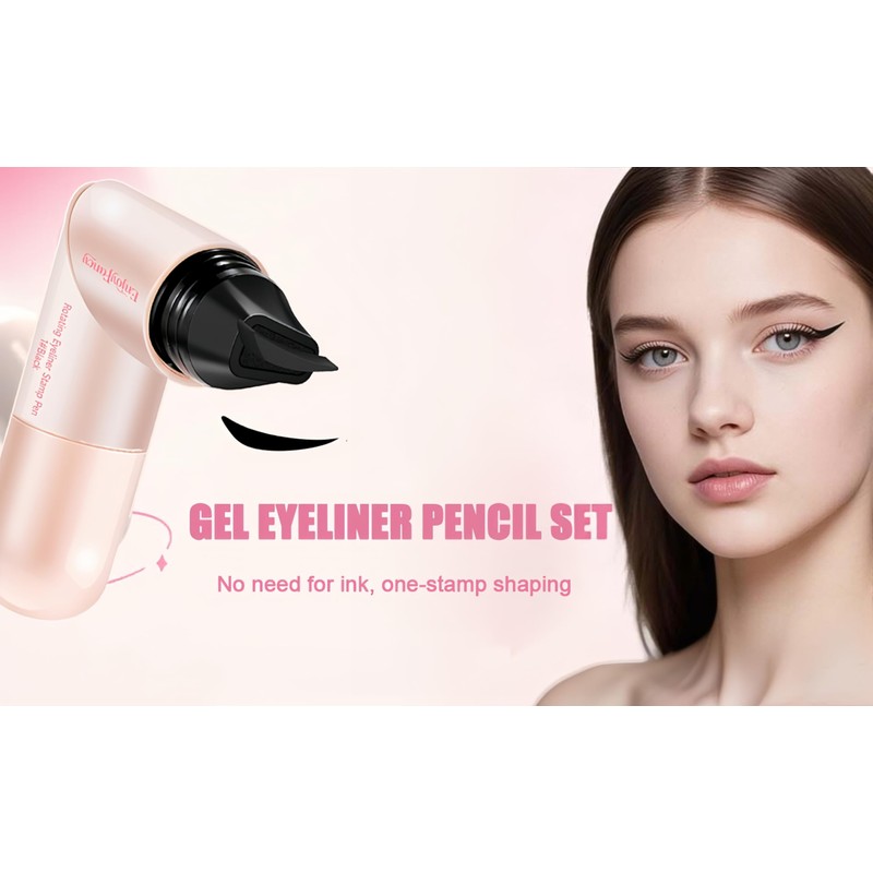 Rotating Eyeliner Stamp Pen - Winged Eyeliner Stamp for Perfect