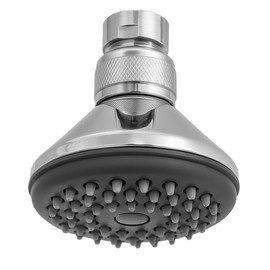 Daloual - Deluxe Shower Head with Anti-Limescale Nozzles Chrome-Plated Brass Shower Head Diameter 70 mm - 46 Nozzles