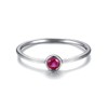 Simple Birthstone Rings for Women Family Jewelry 925 Sterling Silver