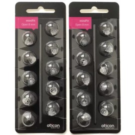 Oticon 2 Pack Oticon miniFit 8mm Open Domes For Hearing Aids. 20 Domes Total.