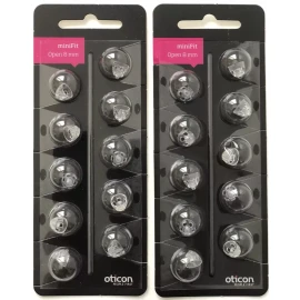Oticon 2 Pack Oticon miniFit 8mm Open Domes For Hearing Aids. 20 Domes Total.
