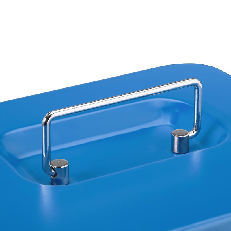 Relaxdays Lockable Cash Box, Removable Insert, 5 Compartments, Iron Money