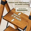Taranta 3 Step Ladder, Portable Folding Ladder with Wide Pedal,