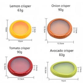 Silicone Fruit and Vegetable Anti-Oxidation Storage Box | Onion Storage | Avocado Saver | Set of 4 Reusable Storage Containers for Fridge(Pattern Item)