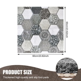 Non-Slip Shower Mat, 60 x 60 cm, Bath Mat, Non-Slip with Drain, PVC Loofah Massage Non-Slip Mat, Soft Comfort Safety Bath Mat, Anti-Mould, Antibacterial, for Bathtub Wet Areas