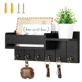 Bocguy Key Rack with Shelf, black