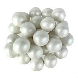 Bayside Candy 1" Large Gumballs - Colored Gumball Collection - Gumball Machine - Shimmer and Solid Colors (Shimmer White/Pearl White Gumballs 1" Large, 5LB)