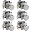 STARPY 6 Pack Brushed Nickel Door Knobs with Square Rosette,