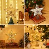 Lewondr Christmas Star Tree Topper, USB Powered Remote Controlled 6H