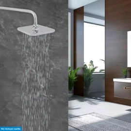 Meer Cabezal De Ducha De Lluvia De Abs Cromado 20 Cm X 20 Cm