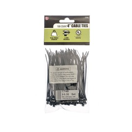 SE 4� Black Cable Ties with 18-lb. Tensile Strength (100 Count) - CT4B