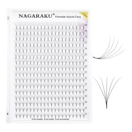 Nagaraku Blister De Abanicos Prearmados Nagaraku Color Mixto Largo 9.14 Mm Tipo De Curvatura 4d