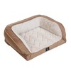 Serta Orthopedic Quilted Couch Dog Bed for Pets – Desert