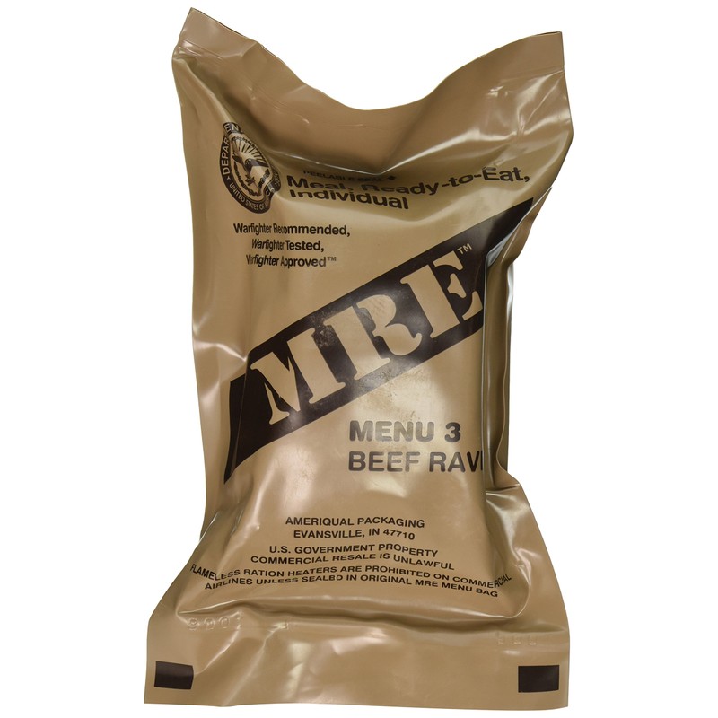 Beef Ravioli MRE Meal - Genuine US Military Surplus Inspection