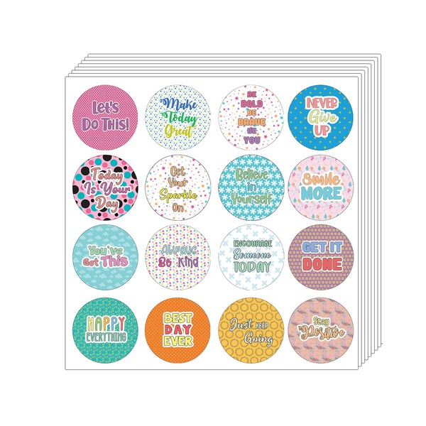 Creanoso Affirmation Stickers - Confetti Words to Inspire (20-Sheet) - Premium Quality Gift Ideas for Children, Teens, & Adults for All Occasions - Stocking Stuffers Party Favor & Giveaways