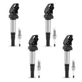 JDMON Ignition Coils Pack ang Spark Plug Compatible with Mini Cooper DOHC 2007-2013,Mini Cooper SOHC 2007-2010, Cooper Countryman DOHC 2011-2016,Cooper Paceman DOHC 2013-2016 1.6L UF598 97968 C1692