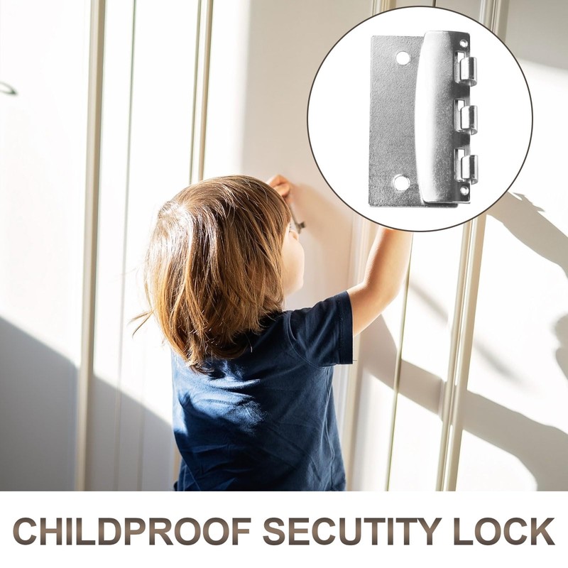Flip Action Door Lock, Reversible Privacy Lock with Anti-Lock Out