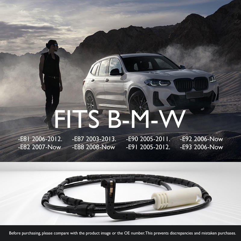 HISports Rear Brake Pad Sensor 34356789445, Replacement Part for Rear