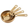 Le Crueset Measuring Cups, Gold, Set of 4 (1,1/2,1/3,1/4 cups)