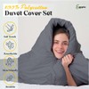 EGYPTO Polycotton Grey Single Duvet Cover Set - Soft, Breathable
