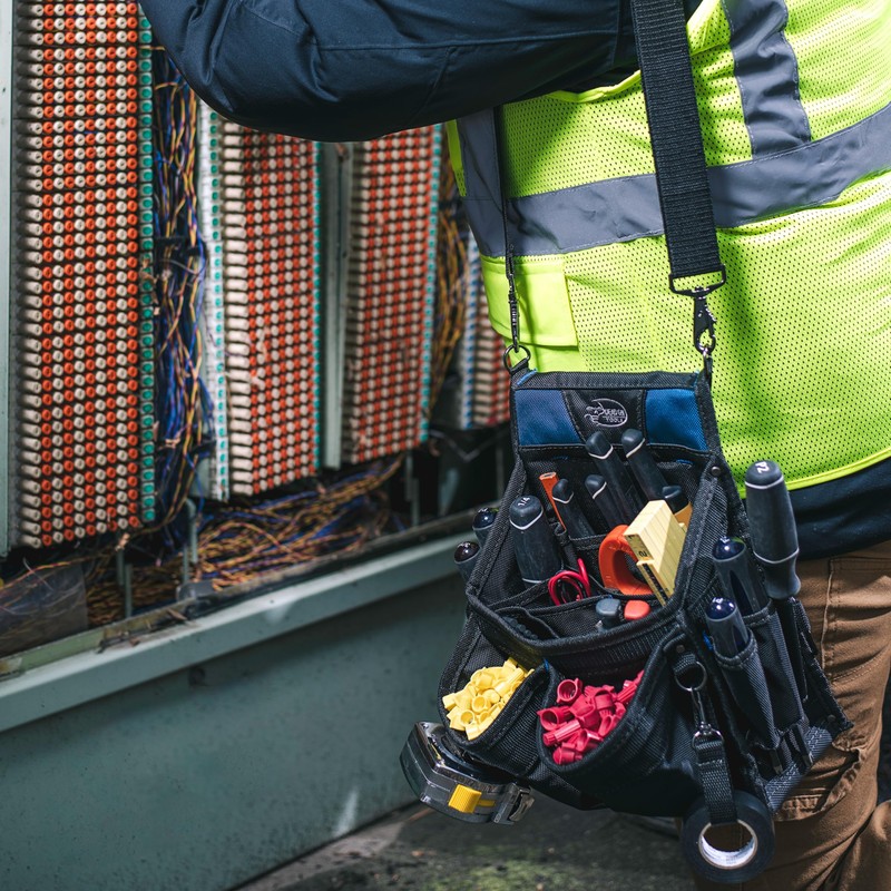 Dead On Tools HDP222496 Pro Electricians Professional Pouch, Black|black