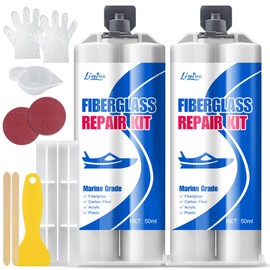 Limino Marine Fiberglass Repair Kit - 100ml Fiberglass Resin Filler for Fiberglass Bathtub Chips Cracks Holes Scratch Repair - Gel Coat Repair Kit for Boats, Jet Skis, Surf Boat, Kayak, UV-Resistant
