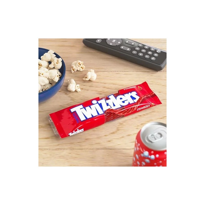 TWIZZLERS Strawberry Twists Chewy Candy Pack of 18 Bulk Individual