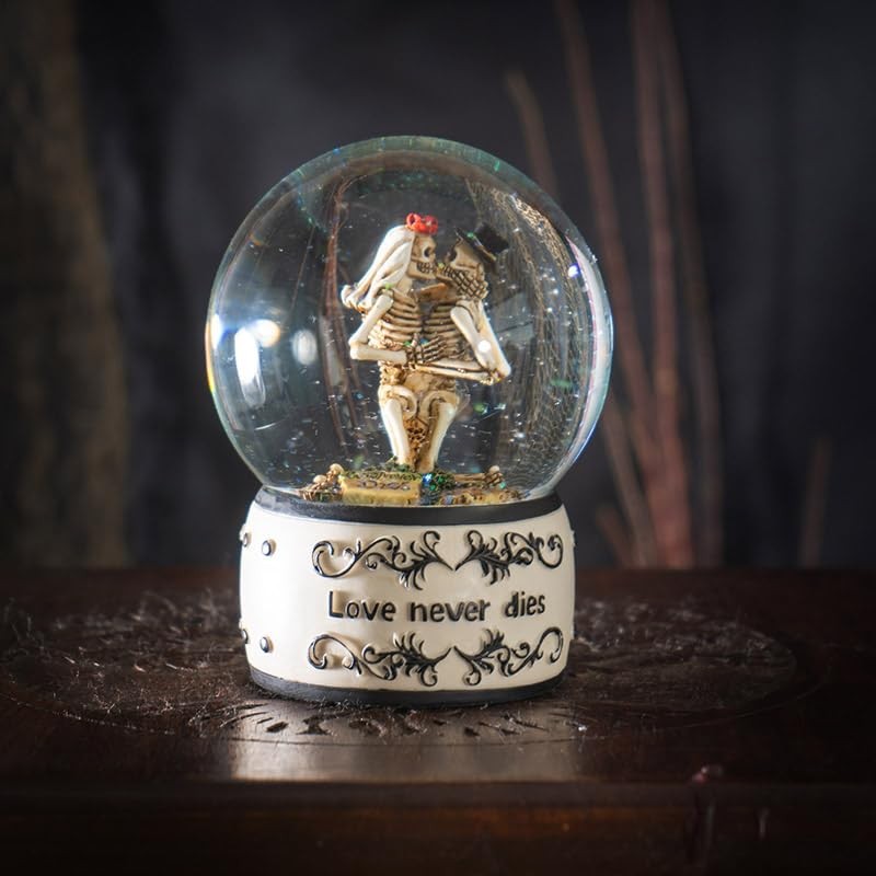 Eternal Love Snow Globe with Skeletons Figure 13.5 cm -