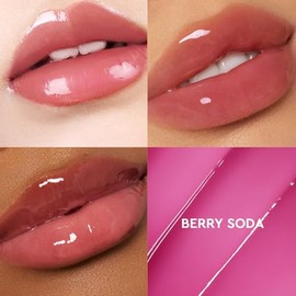 sérum labial 3 en 1 con efecto iluminador, bálsamo labial con color con VC-IP y Vitamin E, brillo ligero no pegajoso con charm a juego (03 Berry)