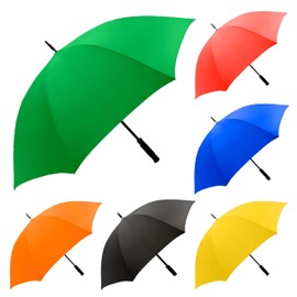 ADEPTNA Large 49” Double Ribbed Golf Umbrella Windproof and Waterproof for Men Women Classic Wooden Handle Lightweight Rain wind Sun Protection Strong Brolly (GREEN)