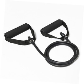 WHAMVOX 1Pc Elastic Resistance Bands with Handles Versatile Fitness Tubes for Yoga Strength Training and Stretching Durable Door Anchor Included Black