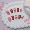 Short/Medium Oval Nails Handmade French Tip Press on Nails with