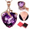 Gomia Colgante Amatista En Forma De Corazón Oro 18k Piedra