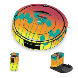 MightySkins Skin Compatible with iRobot Roomba 690 Robot Vacuum - Sherbet Palms | Protective, Durable, and Unique Vinyl Decal wrap Cover | Easy to Apply, Remove, and Change Styles | Made in The USA